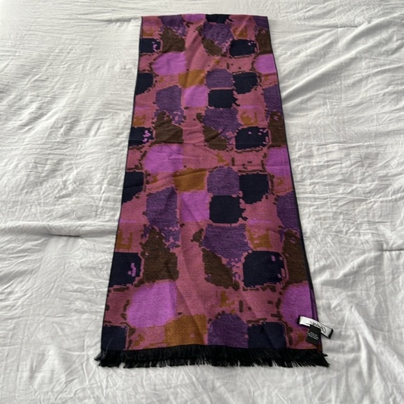 Chelsey by Joseph Multi-color Abstract Brushed Silk Scarf - Picture 5 of 6